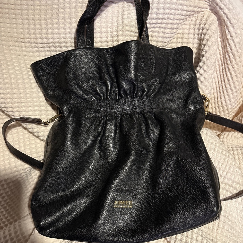 Pebbled leather crossbody and or hand bag